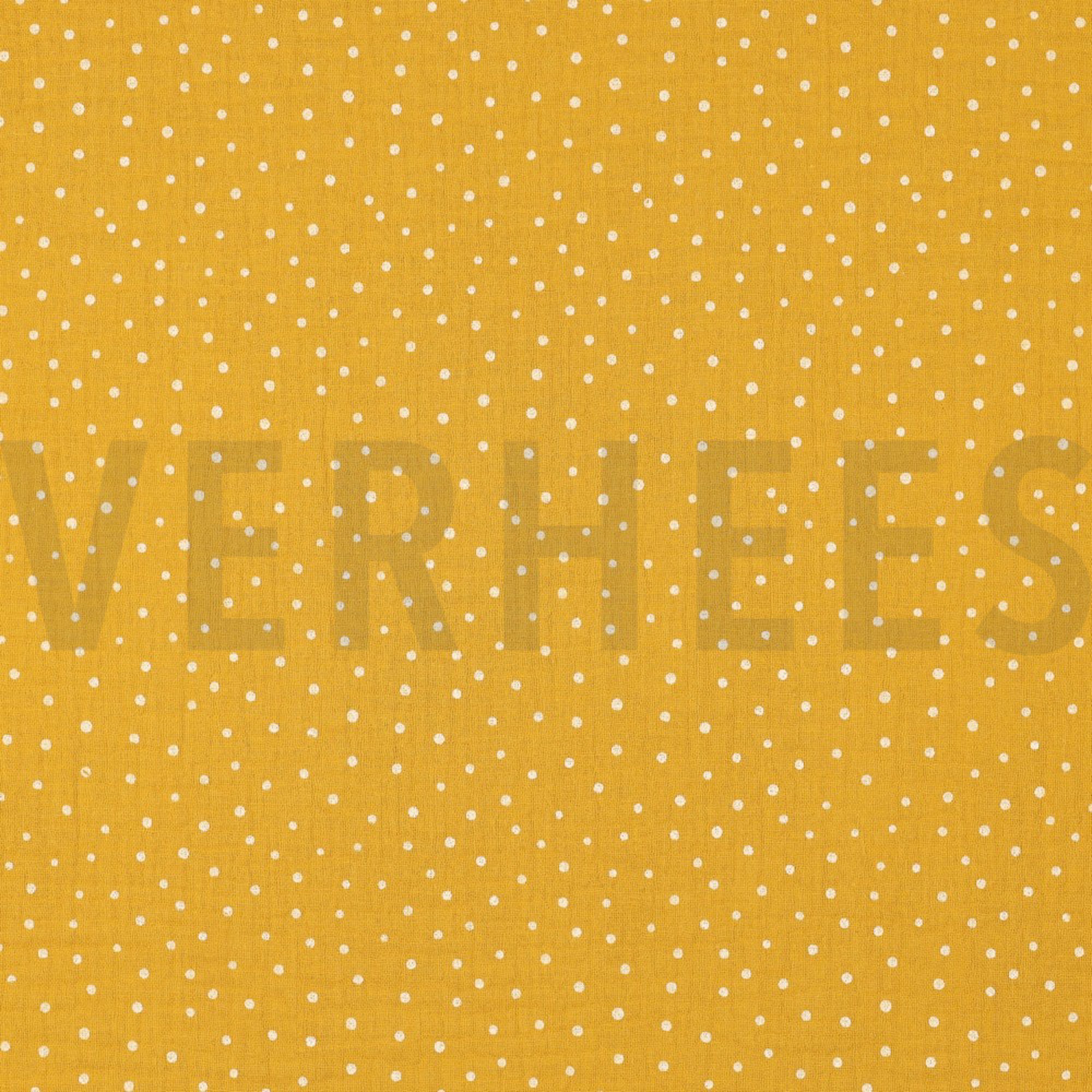 MUSSELIN KLEINE PUNKTE OCKER (high resolution)