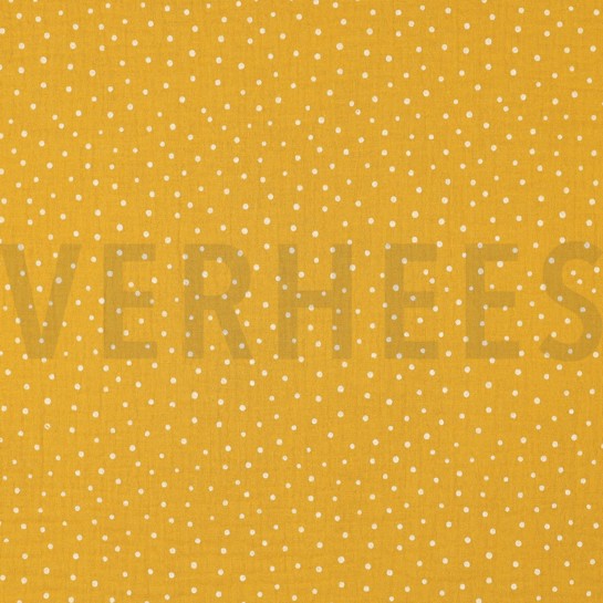 MUSSELIN KLEINE PUNKTE OCKER #7
