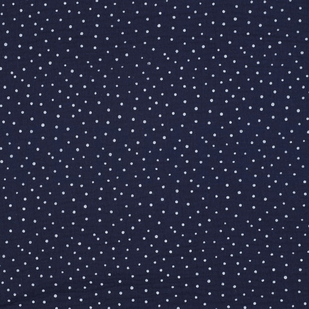 DOUBLE GAUZE LITTLE DOTS NAVY