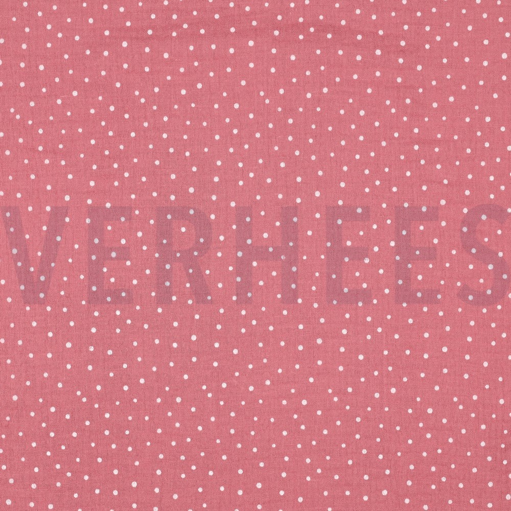 DOUBLE GAUZE KLEINE STIPPEN BLUSH