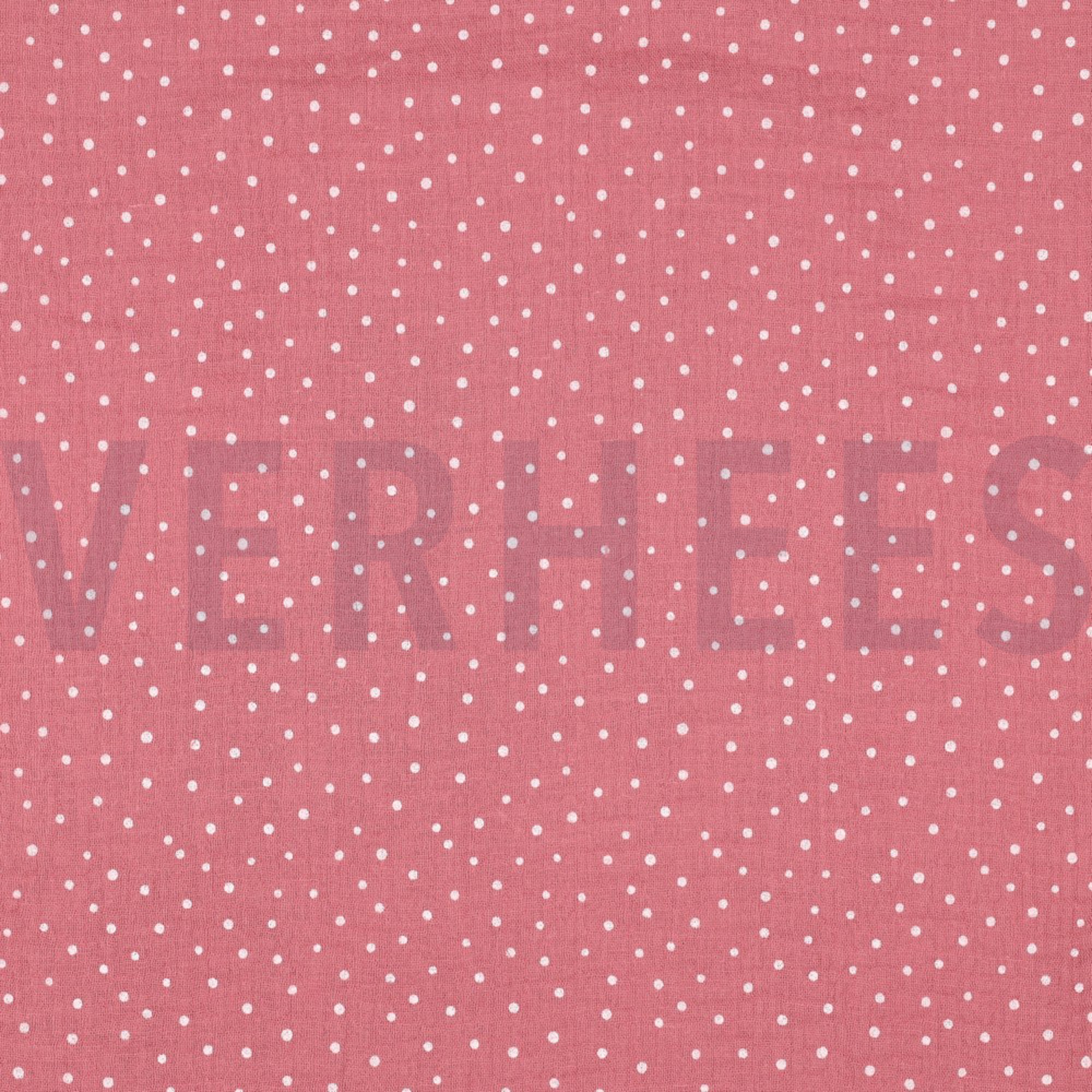 DOUBLE GAUZE KLEINE STIPPEN BLUSH (high resolution)