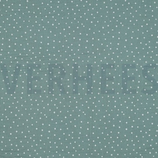 MUSSELIN KLEINE PUNKTE ALTGRÜN #7