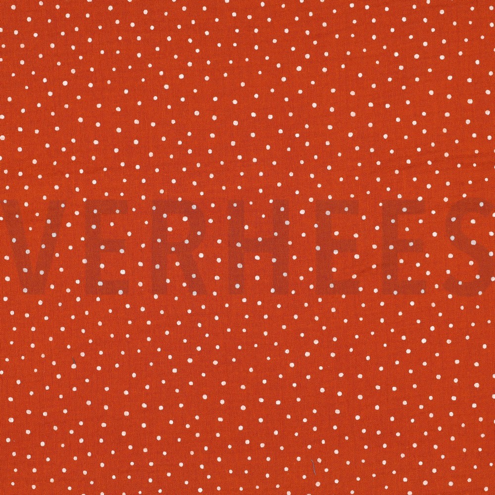 DOUBLE GAUZE KLEINE STIPPEN ROEST