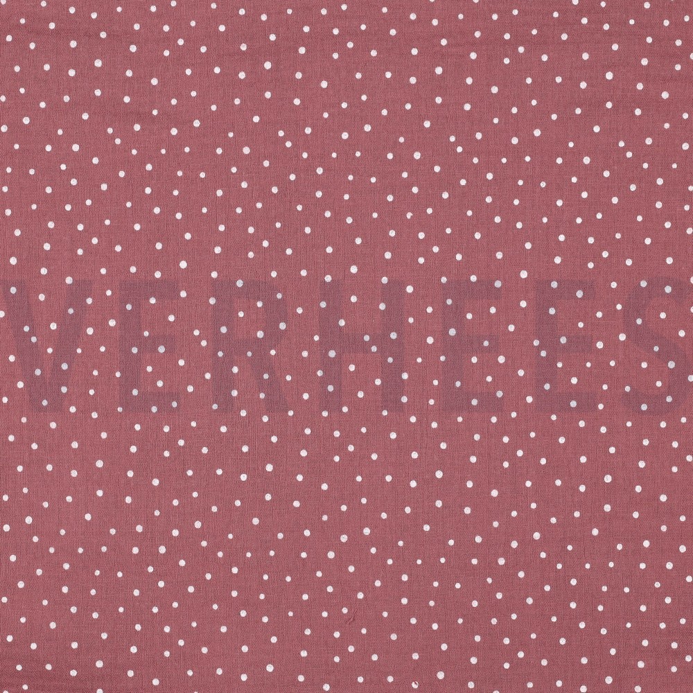 MUSSELIN KLEINE PUNKTE ROSENHOLZ