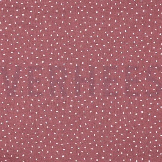 DOUBLE GAUZE LITTLE DOTS ROSEWOOD #7