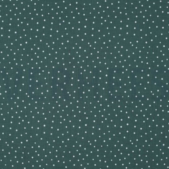 DOUBLE GAUZE KLEINE STIPPEN DONKERGROEN #7