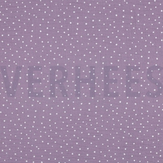 MUSSELIN KLEINE PUNKTE ALT MAUVE #7