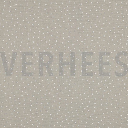 MUSSELIN KLEINE PUNKTE HELL SAND #7