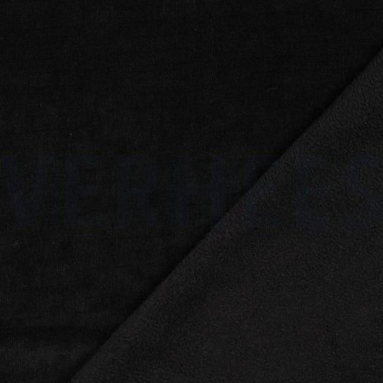 DUBBEL GEBREID VELOURS SHERPA ZWART #7