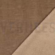 BEIDSEITIG GESTRICKTER VELOURS SHERPA TAUPE (thumbnail)