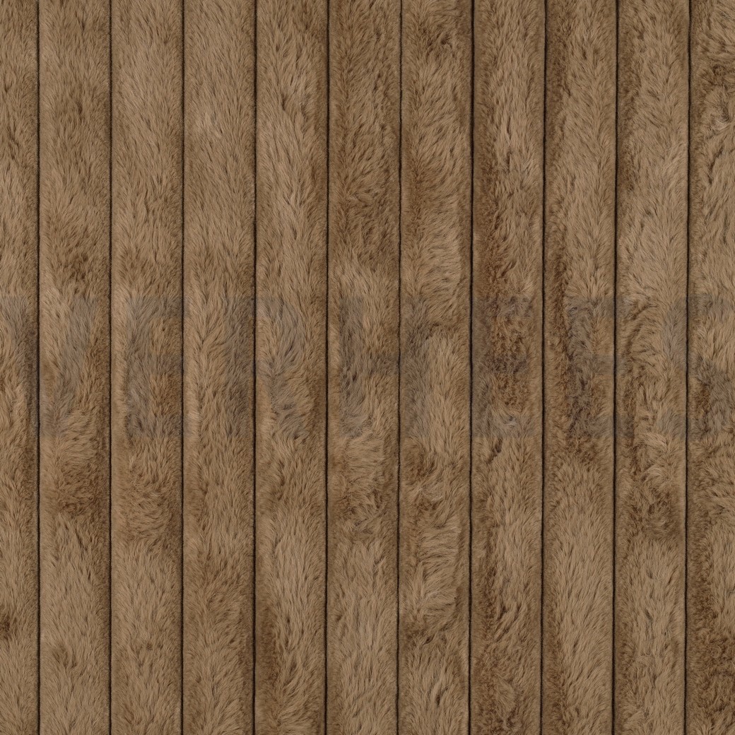 KUNSTPELZ STREIFEN BEIGE