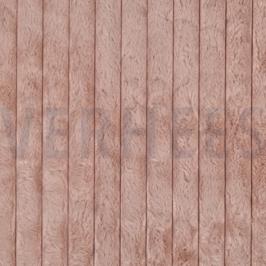 KUNSTPELZ STREIFEN ALTROSA #7