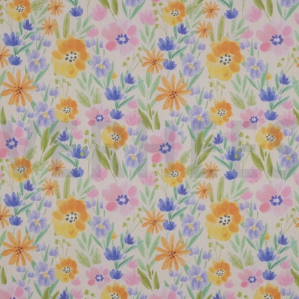 KATOEN VOILE DIGITAAL BLOEMEN PERZIK (hover)