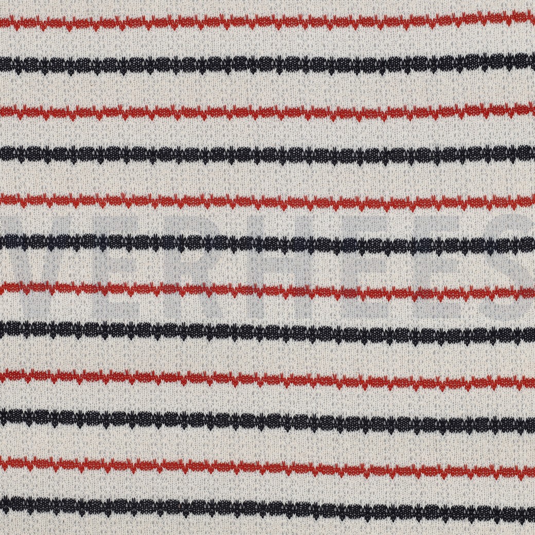 BREISEL JACQUARD STREPEN MARINEBLAUW