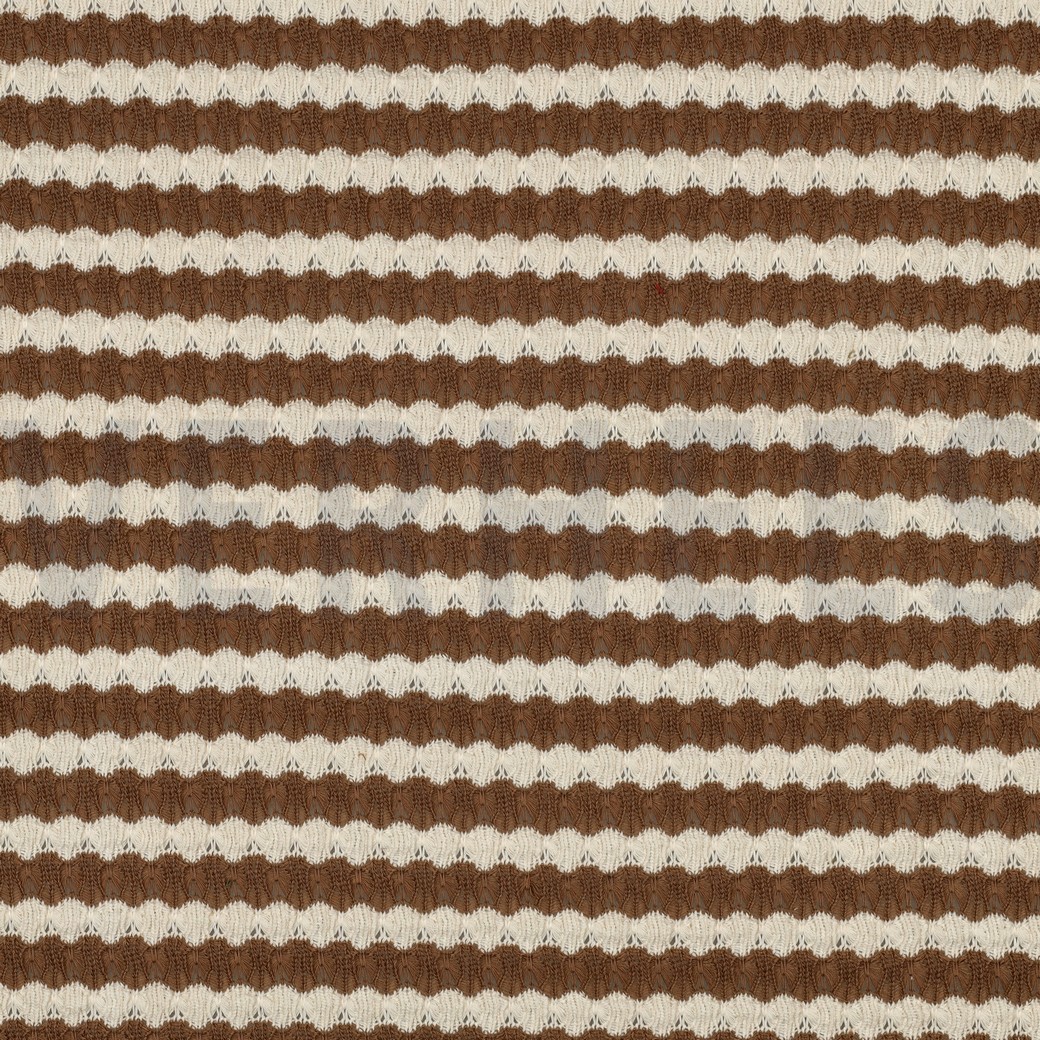 STRICK JACQUARD STREIFEN BRAUN