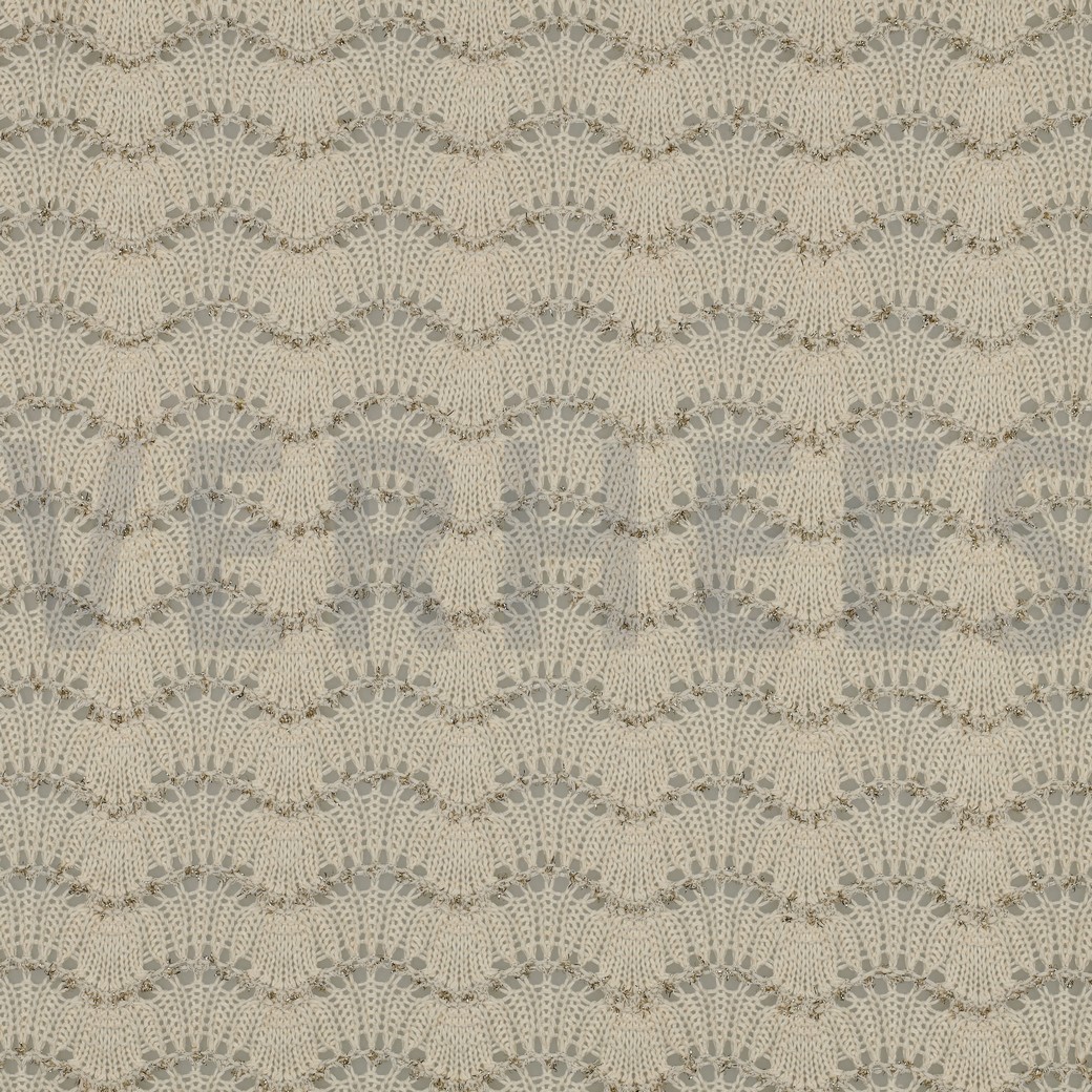 KNITTED JACQUARD LUREX ECRU