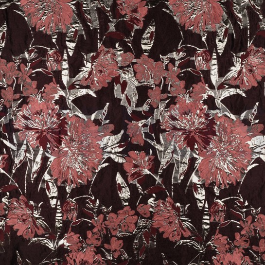JACQUARD FLOWERS AUBERGINE #7