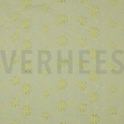 KATOEN VOILE EMBROIDERY BLOEMEN GEEL (thumbnail)