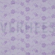 COTTON VOILE EMBROIDERY FLOWERS LILAC (thumbnail)