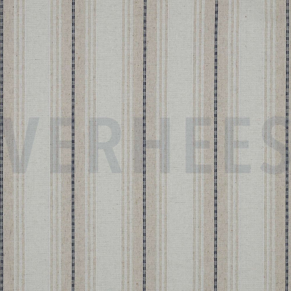 LINEN VISCOSE STRIPE NAVY
