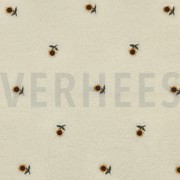 TEDDYSTOFF STICKEREI SONNENBLUMEN ECRU (thumbnail)