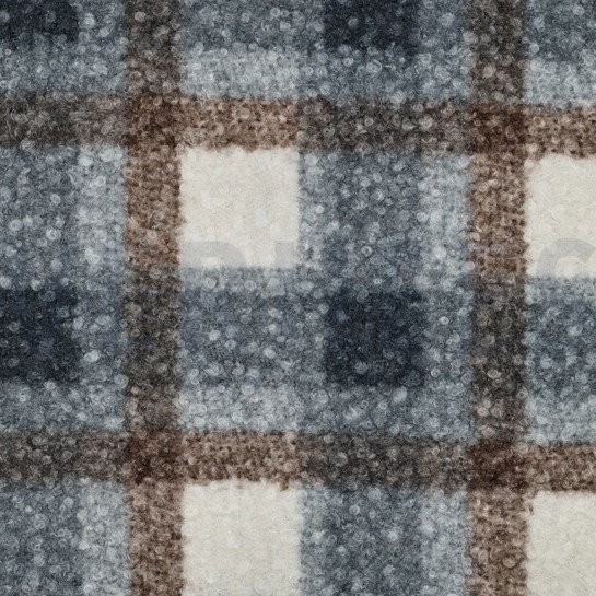 BOUCLÉ CHECKS BLUE #7