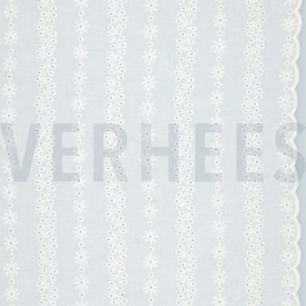 COTTON EMBROIDERY TWO-SIDE SCALLOP WHITE (hover)