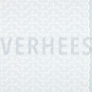 KATOEN EMBROIDERY TWEE-ZIJDIGE GOLFRAND WIT (thumbnail)