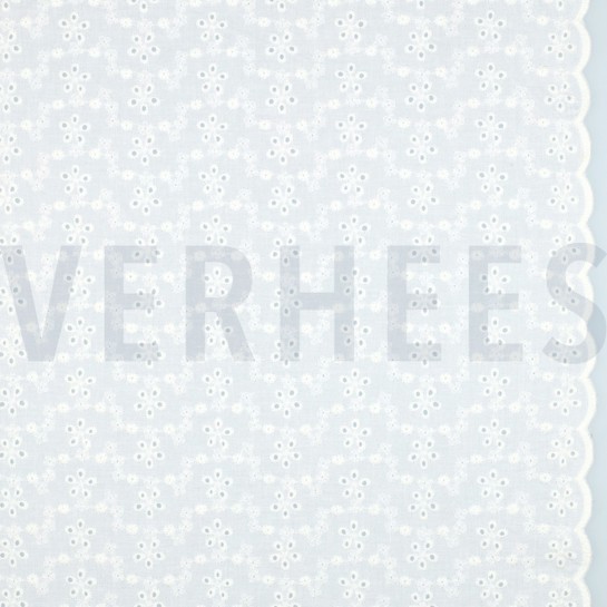 KATOEN EMBROIDERY TWEE-ZIJDIGE GOLFRAND WIT #7