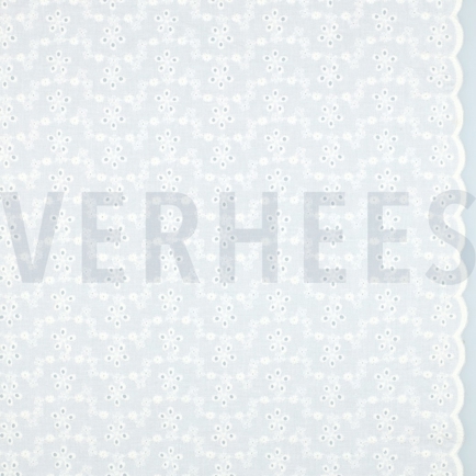 COTTON EMBROIDERY TWO-SIDE SCALLOP WHITE (hover)