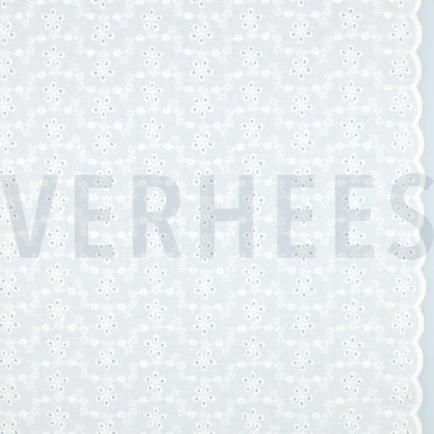 COTTON EMBROIDERY TWO-SIDE SCALLOP WHITE (hover)
