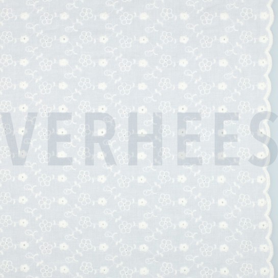 KATOEN EMBROIDERY TWEE-ZIJDIGE GOLFRAND WIT #7