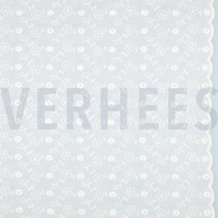 COTTON EMBROIDERY TWO-SIDE SCALLOP WHITE (hover)