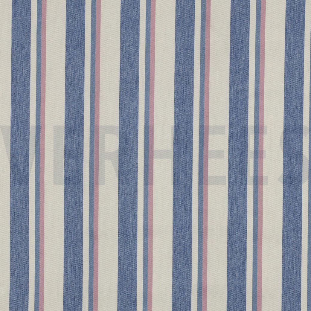 DENIM YARN DYED STRIPES PINK