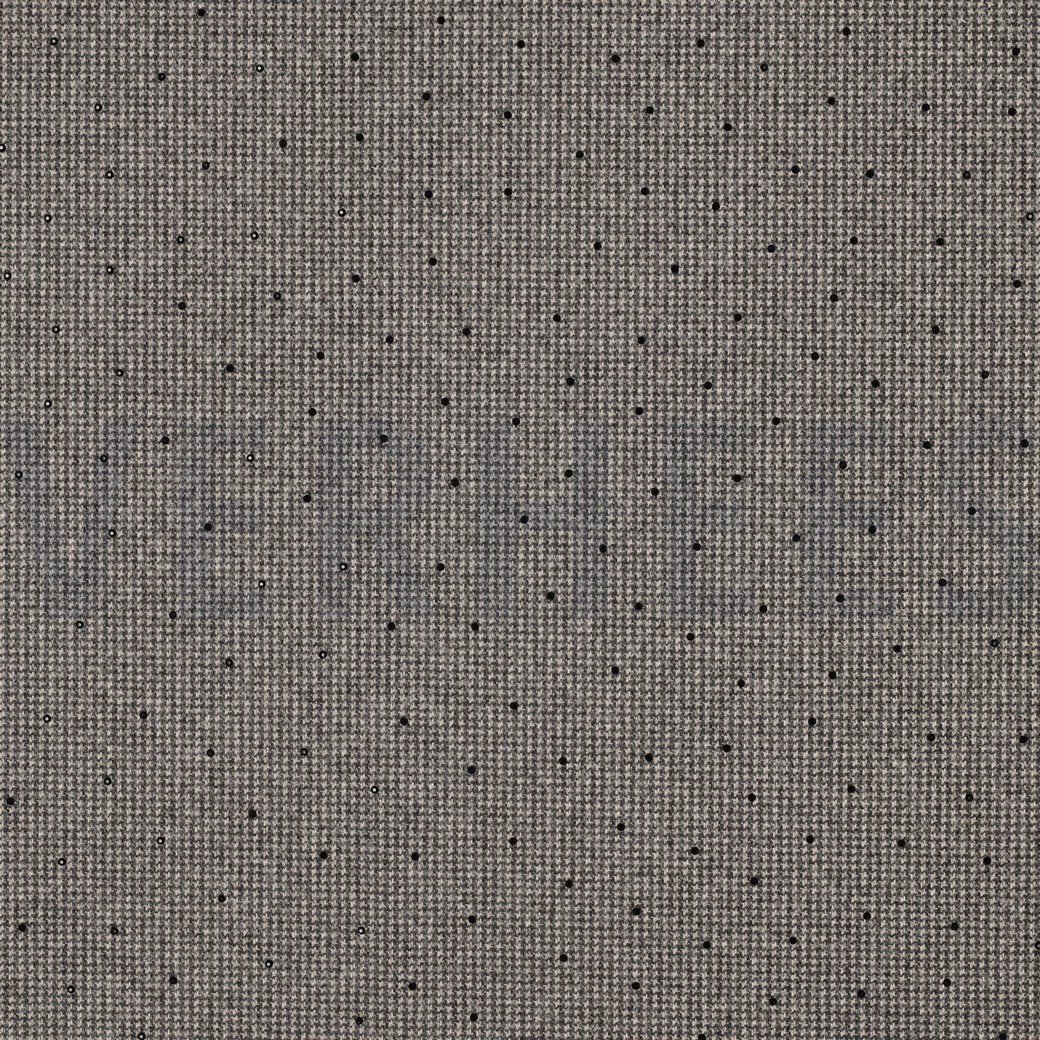 PIED DE POULE BROSSÉ CLOUS TAUPE