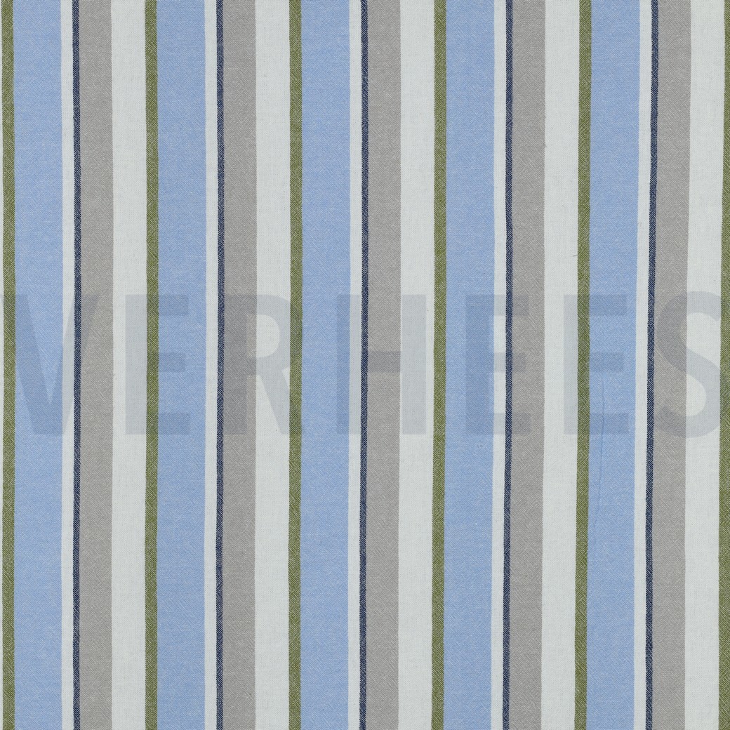 COTTON YARN DYED STRIPES LIGHT BLUE