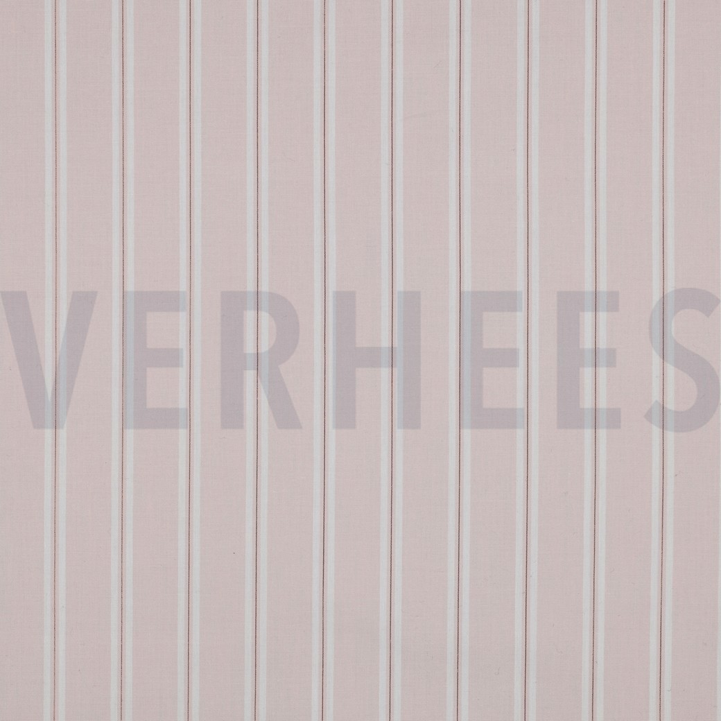 BAUMWOLLE GARNGEFÄRBT STREIFEN LUREX ROSÉ
