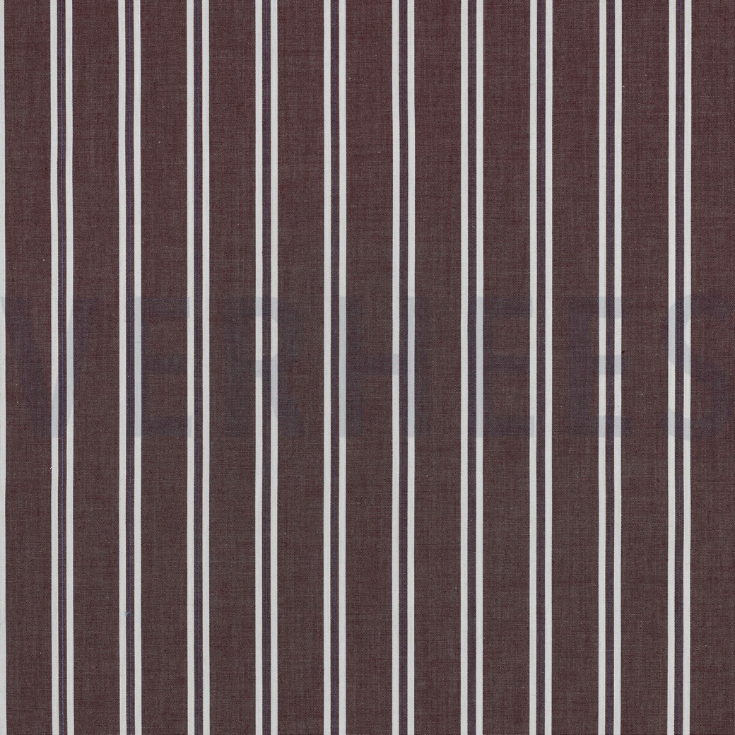 COTTON YARN DYED STRIPES LUREX BURGUNDY