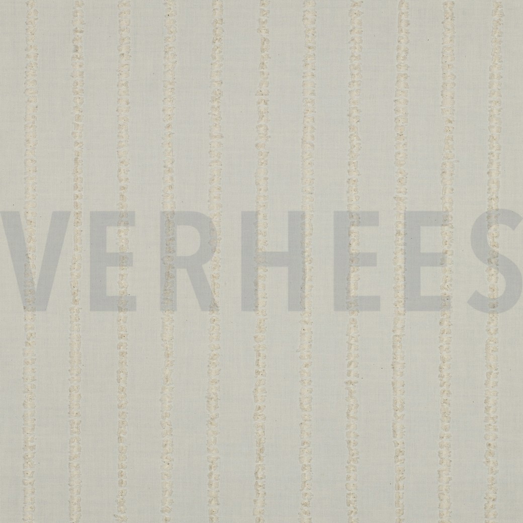 COTTON VOILE DOBBY STRIPES NATURAL