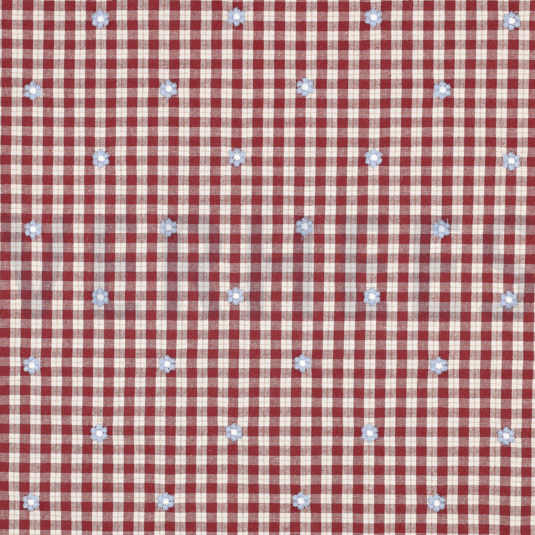 BAUMWOLLE VISKOSE SCHLEIFEN BLUMEN BLUSH