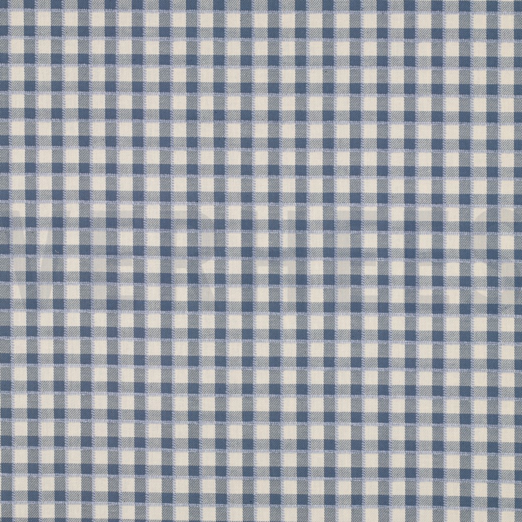 BAUMWOLLE GARNGEFÄRBT KAROS BLAU