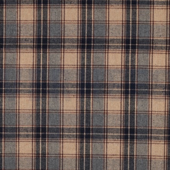 BROSSÉ TEINT EN FIL CARREAUX BLEU MARINE #7