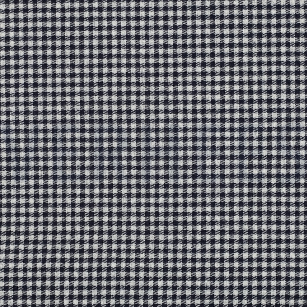 COTTON YARN DYED BRUSHED CHECKS NAVY