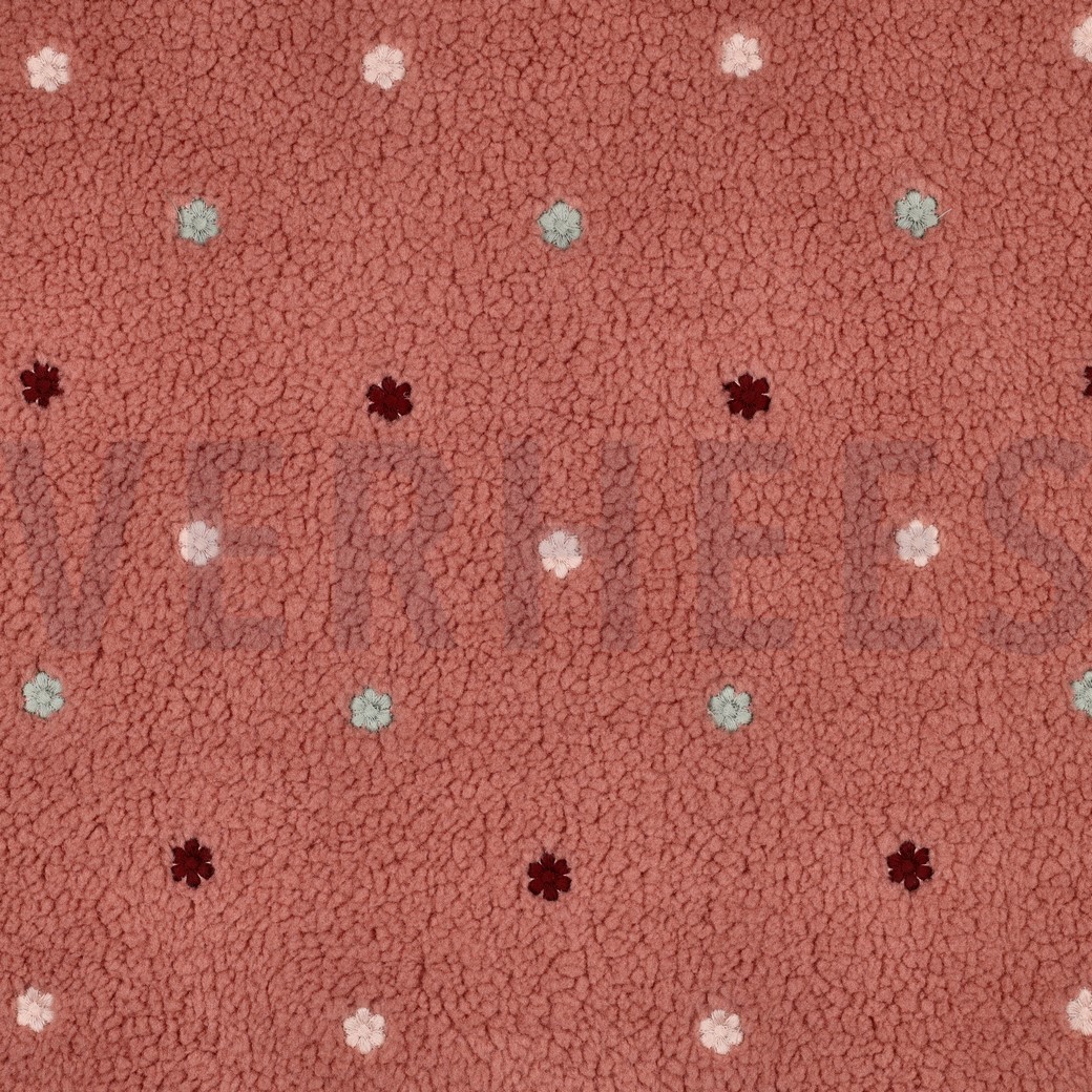 TEDDY EMBROIDERY BLOEMEN BLUSH