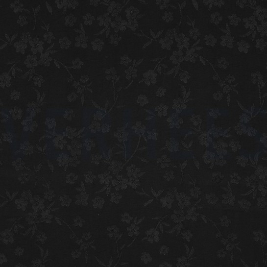 VISCOSE JACQUARD FLOWERS BLACK #7