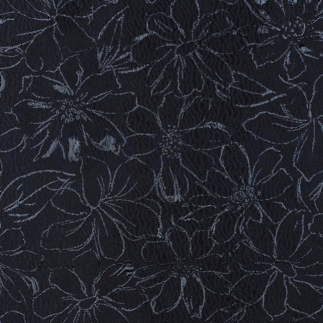 JACQUARD BLUMEN BLAU