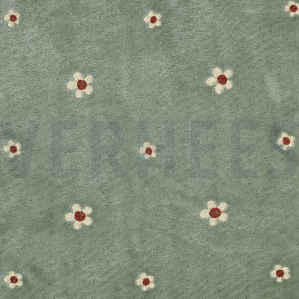 FLEECE EMBROIDERY BLOEMEN SALIEGROEN