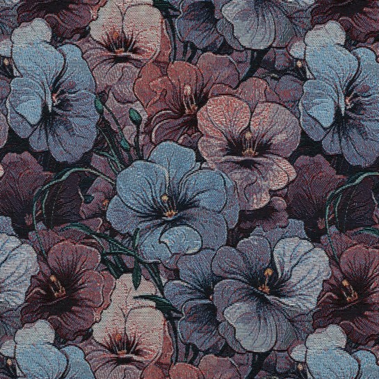 GOBELIN FLEURS BLEU #7
