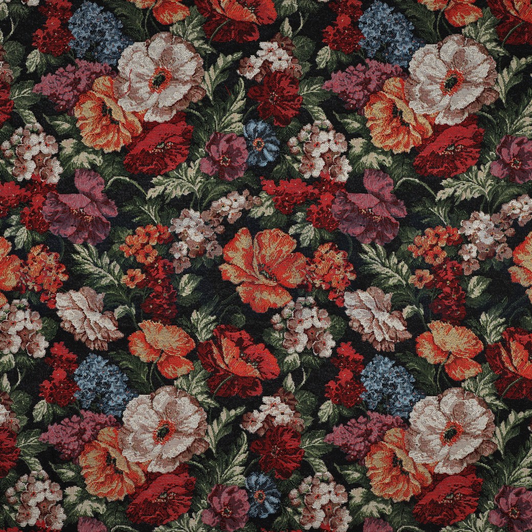 GOBELIN FLEURS BLEU MARINE