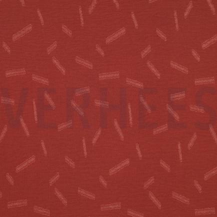 DOBBY JACQUARD STREPEN ROOD/ROUGE (hover)